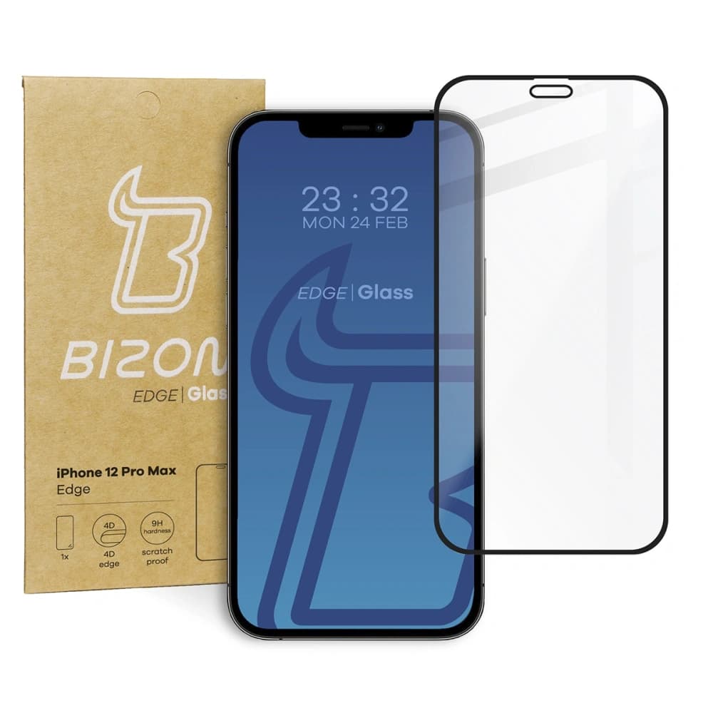 Bizon Glass Edge Apple iPhone 12 Pro Max schwarz - 1