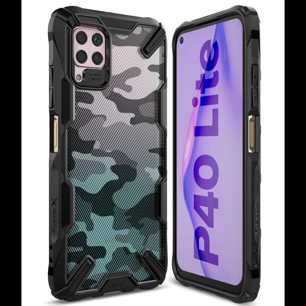 Ringke Tasche Fusion-X Huawei P40 Lite Camo (Moro) Schwarz - 1