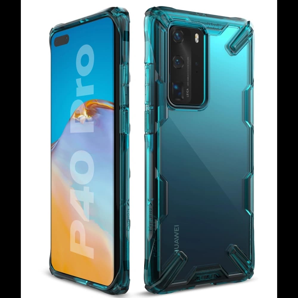 Ringke Tasche Fusion-X Huawei P40 Pro Türkis Grün - 1