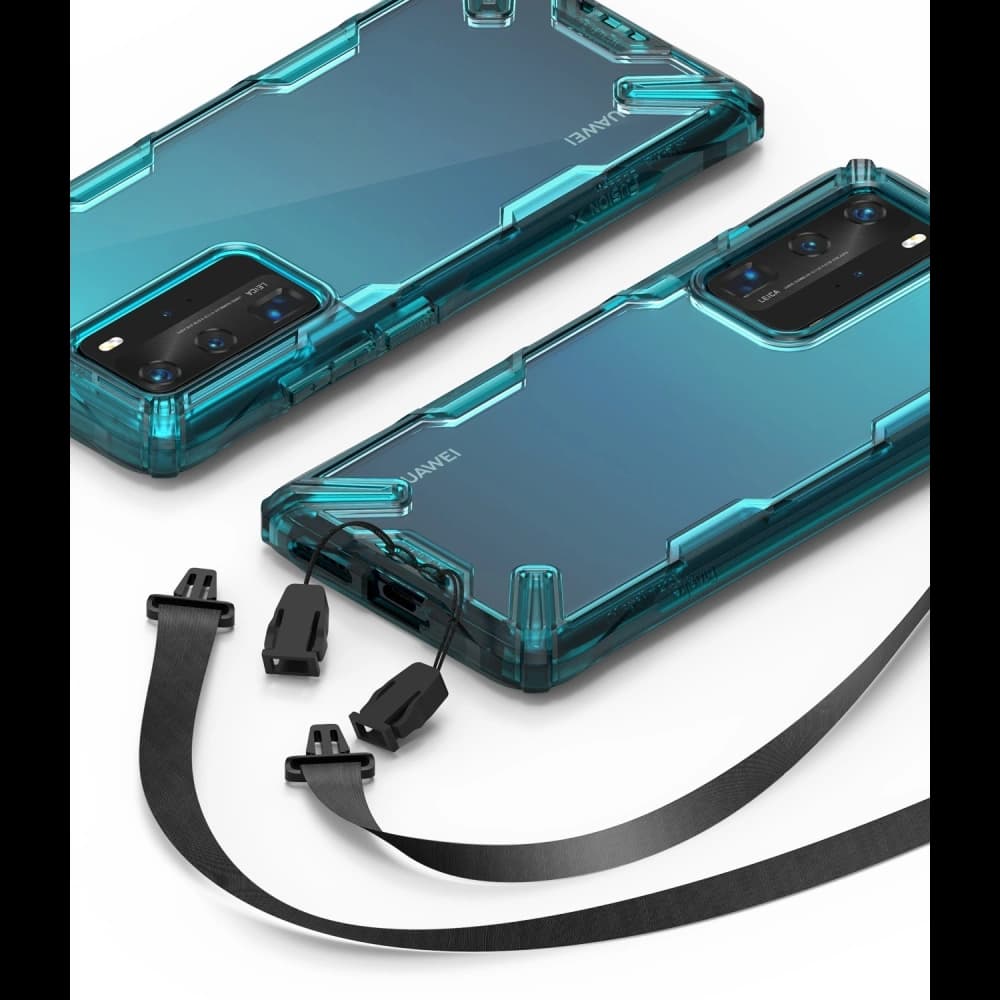 Ringke Tasche Fusion-X Huawei P40 Pro Türkis Grün - 4