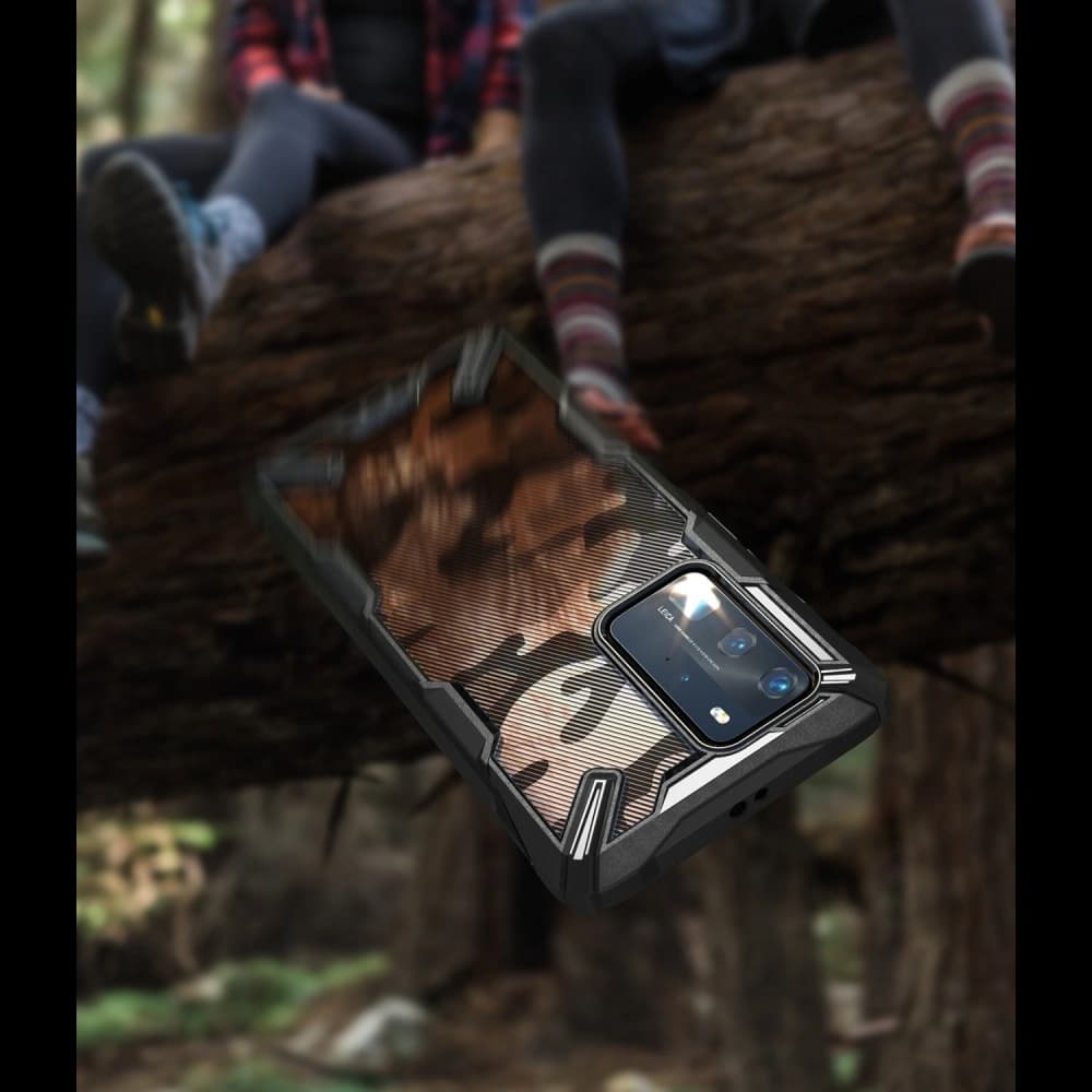 Ringke Tasche Fusion-X Huawei P40 Pro Camo (Moro) Schwarz - 18