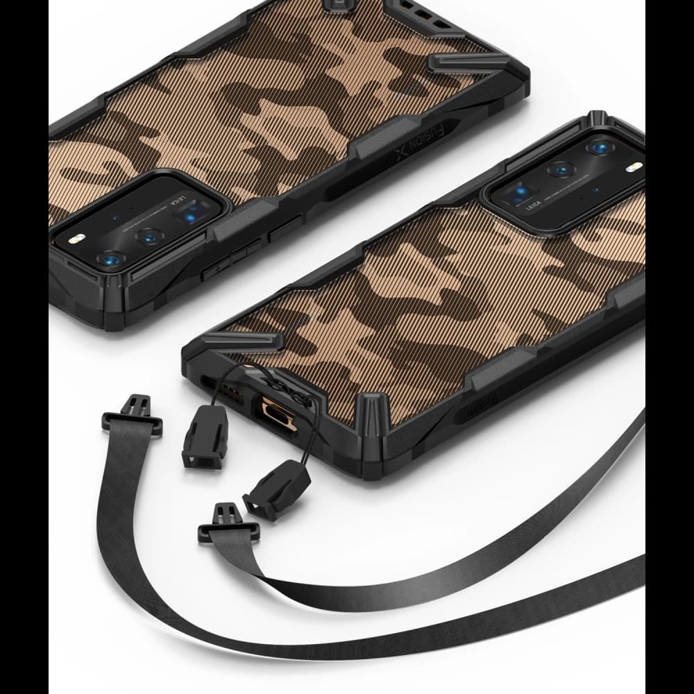 Ringke Tasche Fusion-X Huawei P40 Pro Camo (Moro) Schwarz - 19