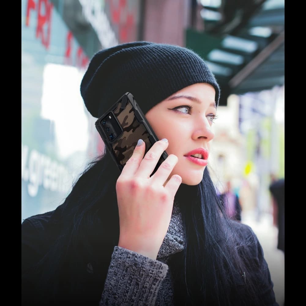 Ringke Tasche Fusion-X Huawei P40 Pro Camo (Moro) Schwarz - 21