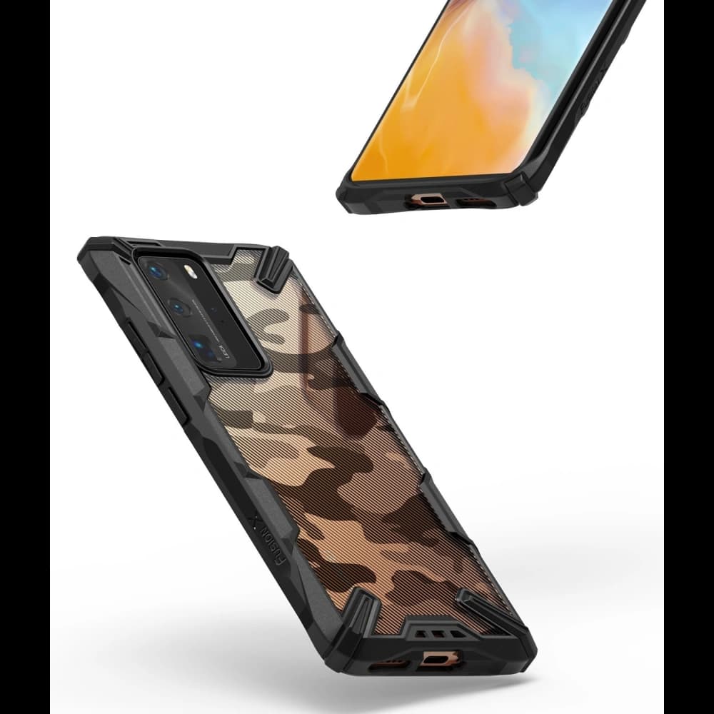 Ringke Tasche Fusion-X Huawei P40 Pro Camo (Moro) Schwarz - 7
