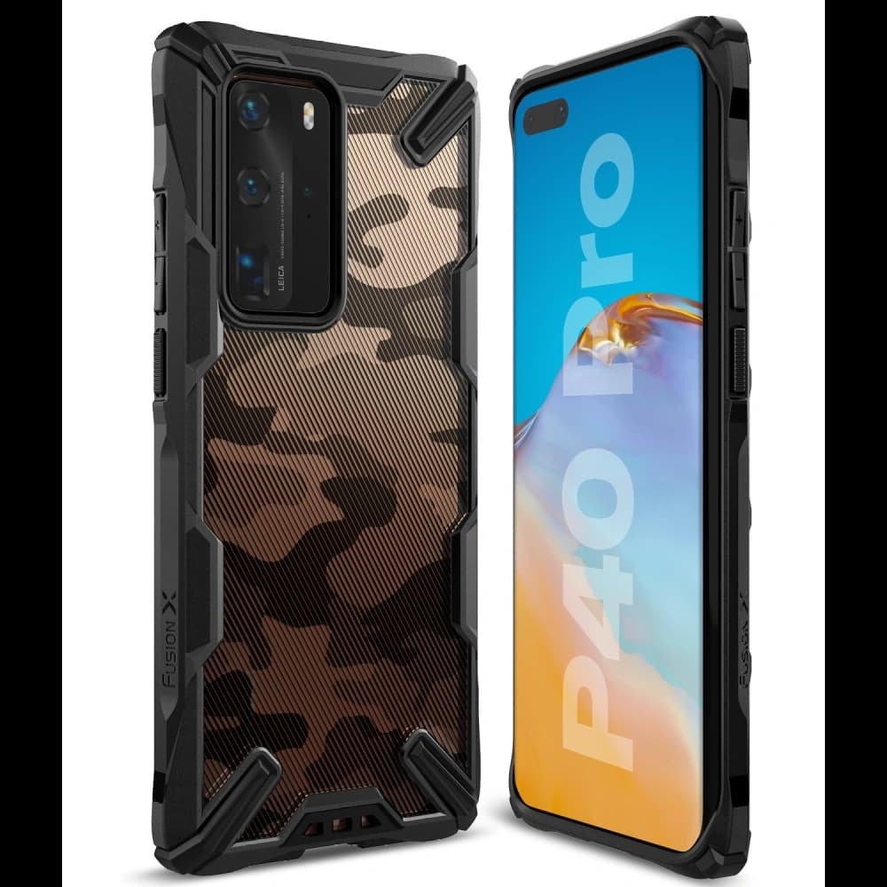 Ringke Tasche Fusion-X Huawei P40 Pro Camo (Moro) Schwarz - 4