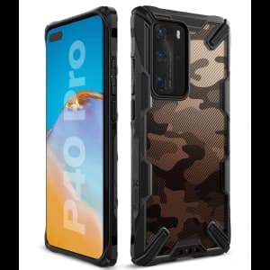 Ringke Tasche Fusion-X Huawei P40 Pro Camo (Moro) Schwarz