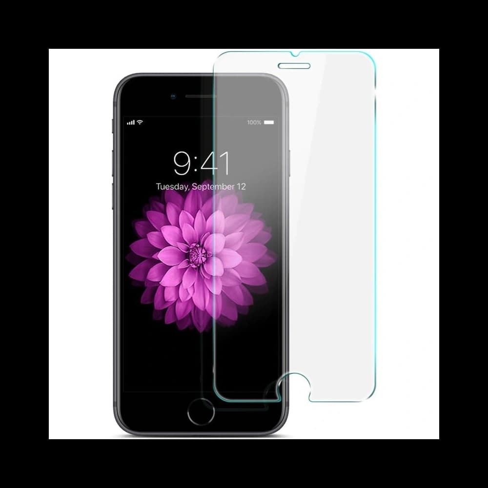 Bizon Glas Klar gehärtetes Glas - 3 Stück + Linsenglas Apple iPhone SE 2022/2020 8/7 - 5