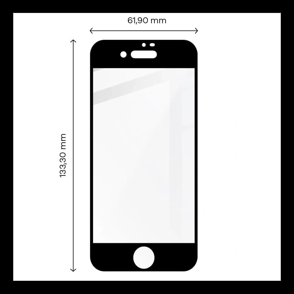 Bizon Glass Edge tempered glass - [2 PACK] + lens protection Apple iPhone SE 2022/2020 8/7 black - 2