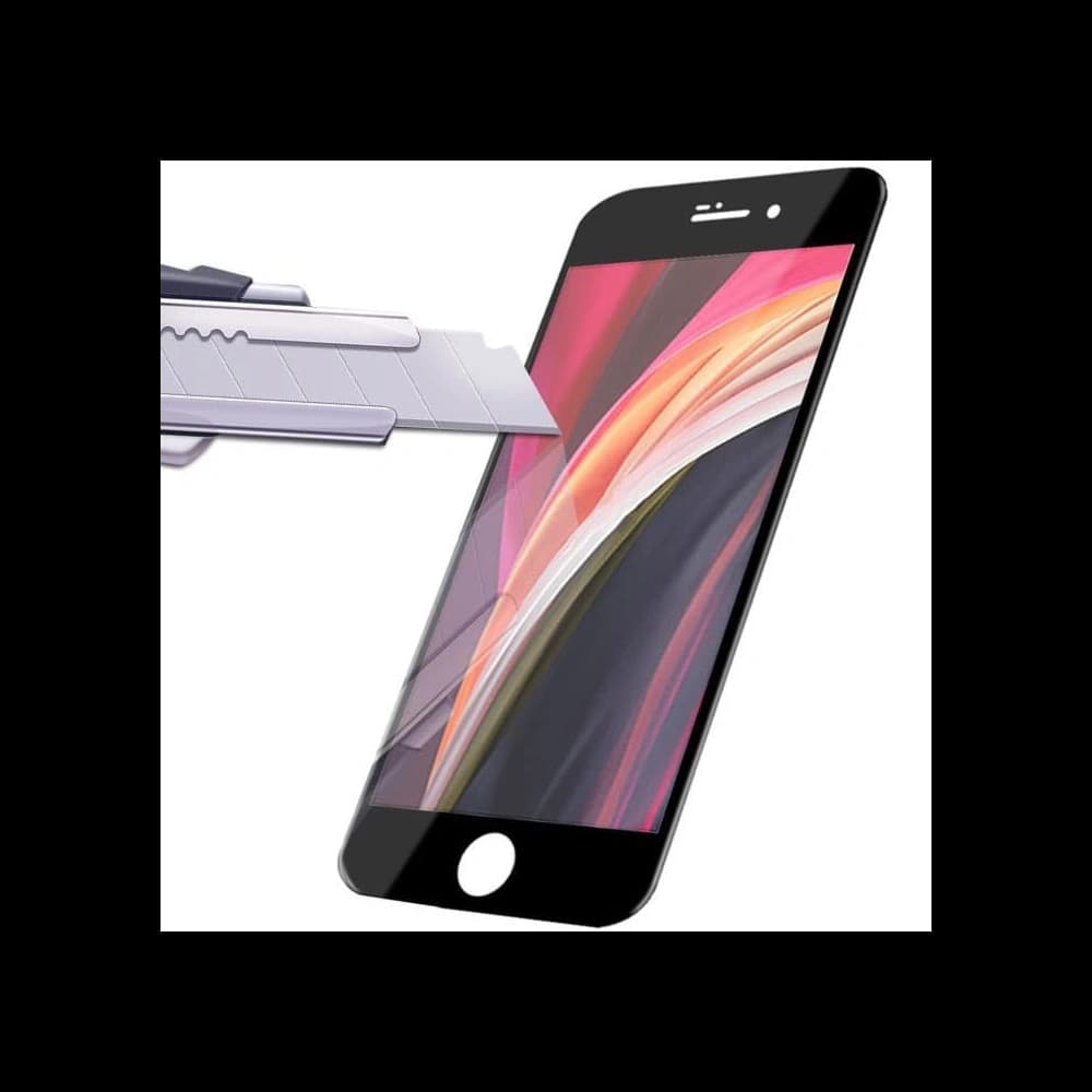 Bizon Glass Edge tempered glass - [2 PACK] + lens protection Apple iPhone SE 2022/2020 8/7 black - 7