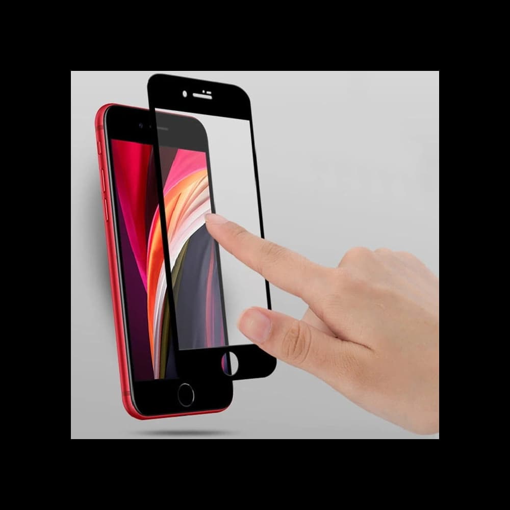 Bizon Glass Edge tempered glass - [2 PACK] + lens protection Apple iPhone SE 2022/2020 8/7 black - 8