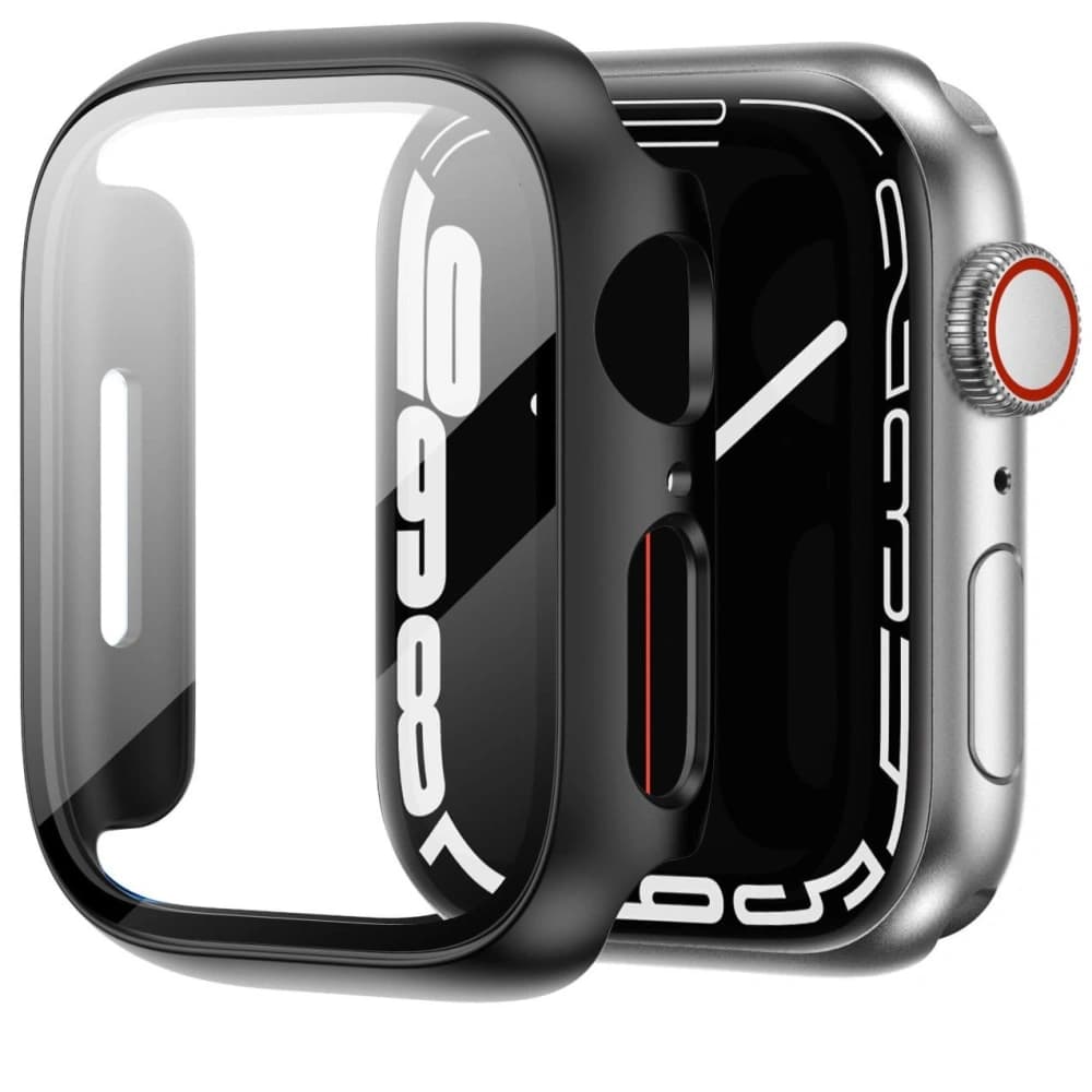 Bizon Case Case + Glass Set Apple Watch 8/7 45mm schwarz - 5