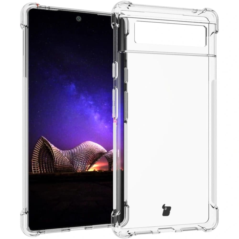 Bizon Case Clear Pack Hülle + 2x Displayschutzglas + Objektivglas Google Pixel 6 klar - 3