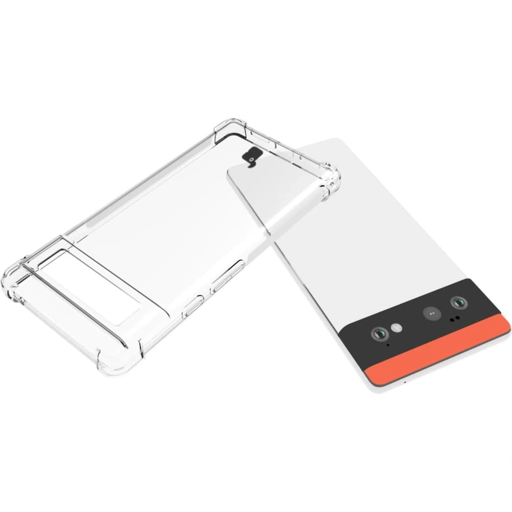 Bizon Case Clear Pack Hülle + 2x Displayschutzglas + Objektivglas Google Pixel 6 klar - 5