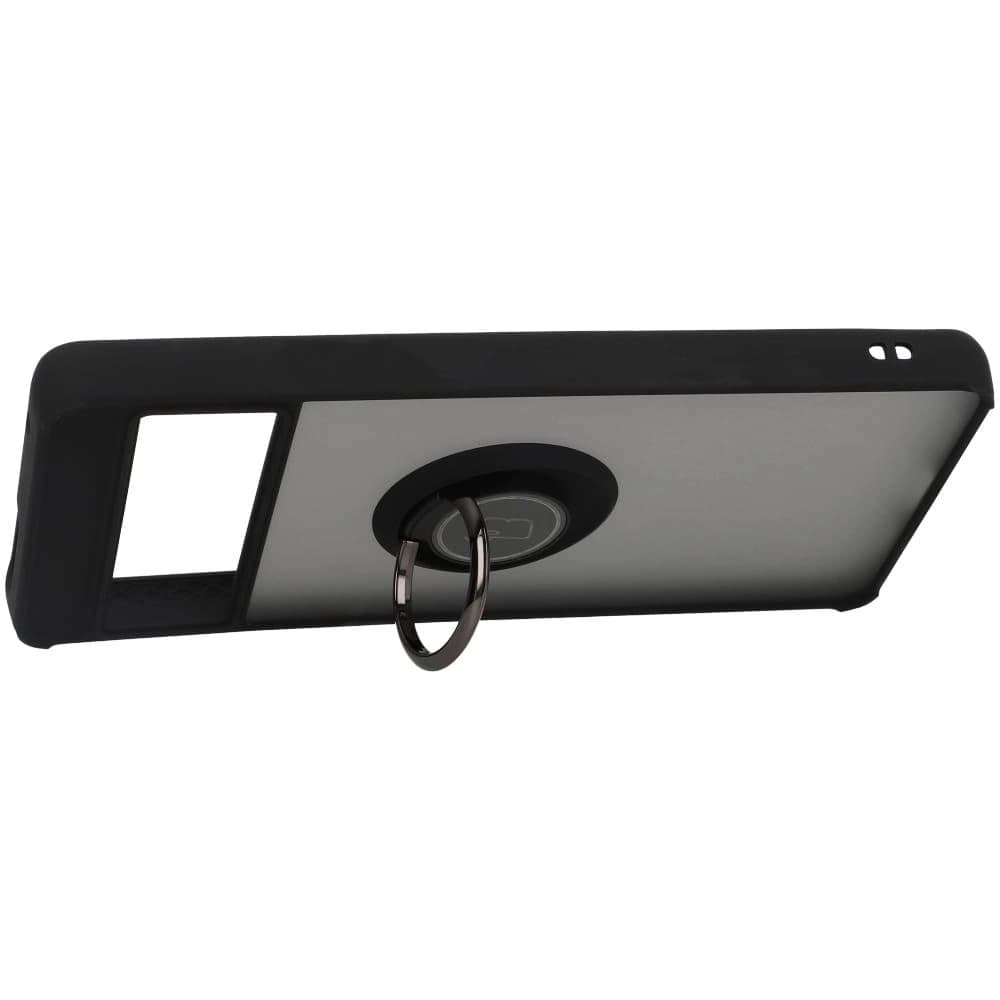 Bizon Case Hybrid Ring Google Pixel 7 smoky with a black frame - 5