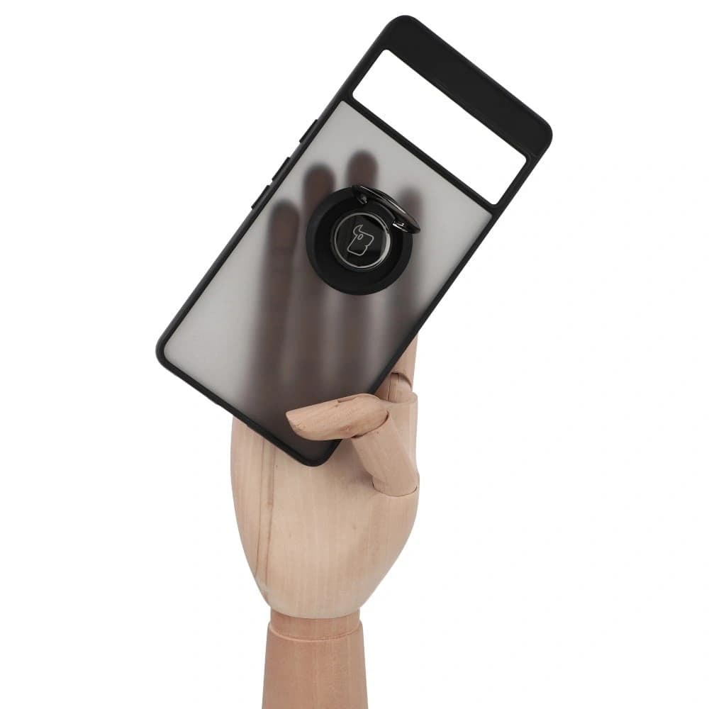 Bizon Case Hybrid Ring Google Pixel 7 Pro smoky with a black frame - 7