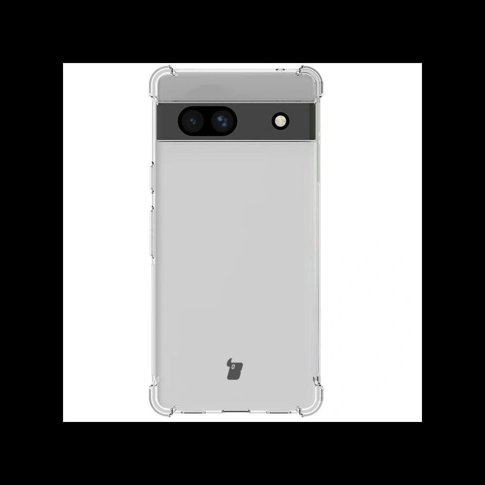 Bizon Case Clear Pack-Hülle + 2x Bildschirmglas + Objektivglas Google Pixel 7A klar - 2