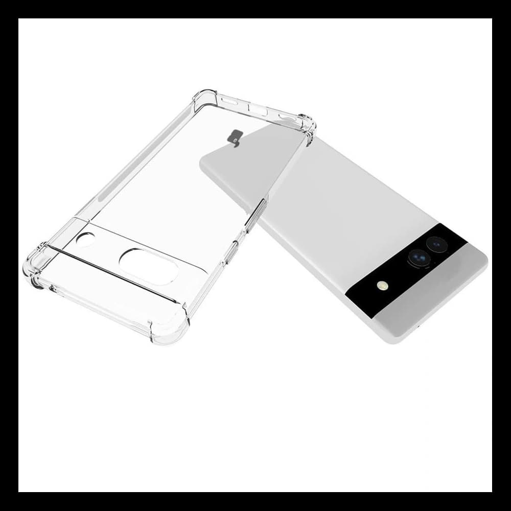 Bizon Case Clear Pack-Hülle + 2x Bildschirmglas + Objektivglas Google Pixel 7A klar - 5