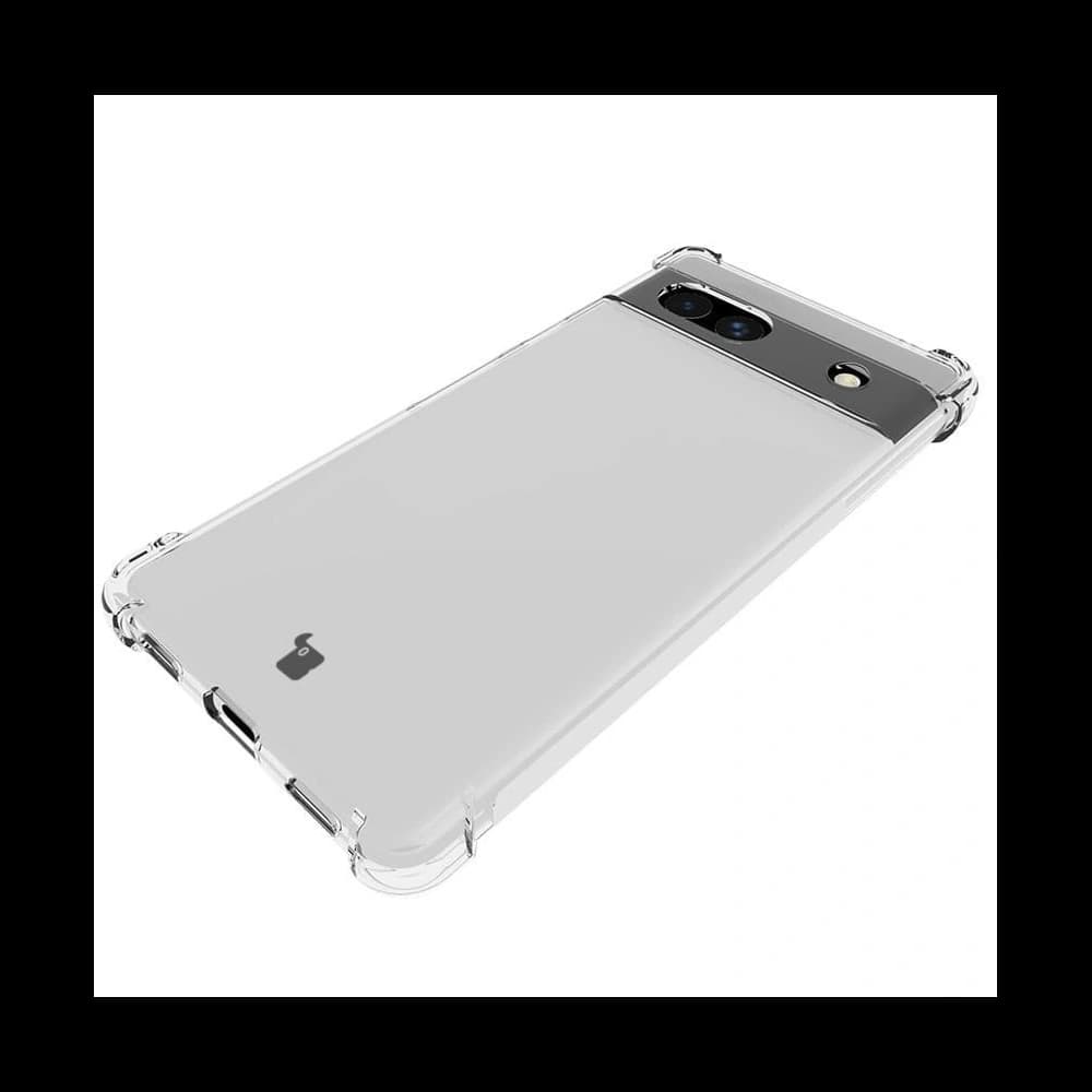 Bizon Case Clear Pack-Hülle + 2x Bildschirmglas + Objektivglas Google Pixel 7A klar - 7
