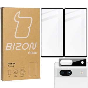 BIZON Edge 2 2x screen glass + camera glass Pixel 7A