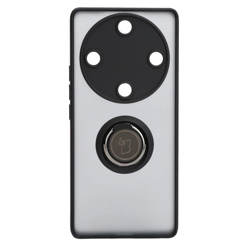 Bizon Case Hybrid Ring Honor Magic5 Lite smoky with a black frame - 2