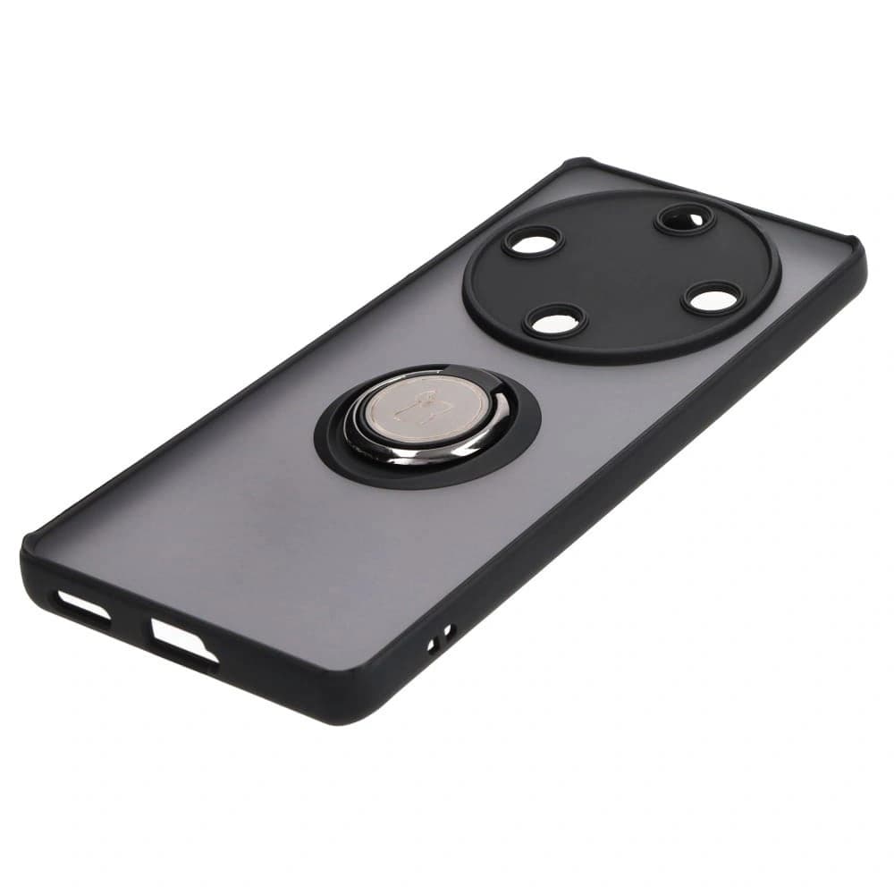 Bizon Case Hybrid Ring Honor Magic5 Lite smoky with a black frame - 3