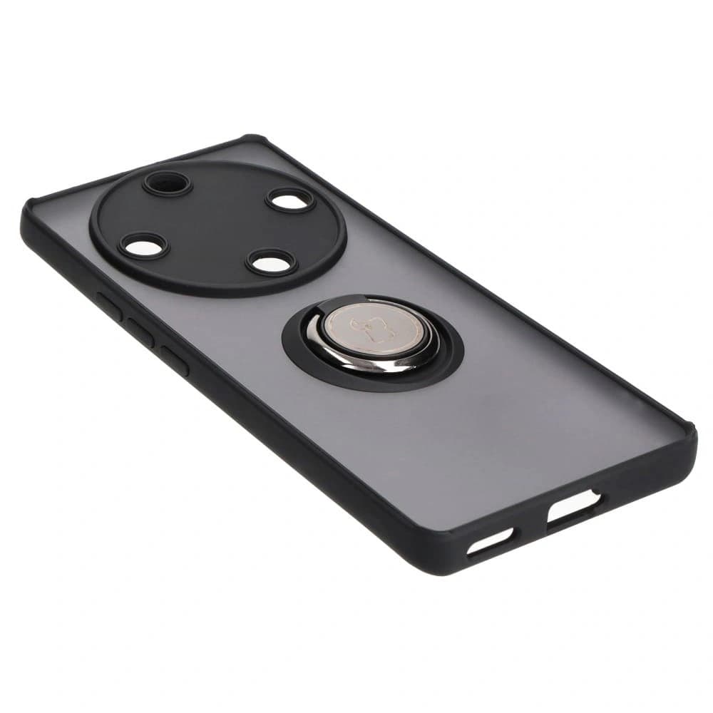 Bizon Case Hybrid Ring Honor Magic5 Lite smoky with a black frame - 4