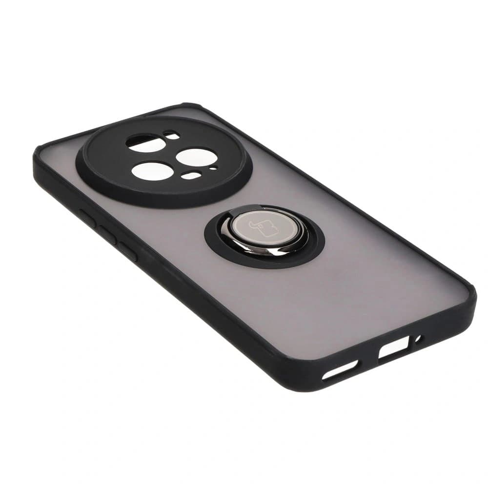 Bizon Case Hybrid Ring Honor Magic5 Pro smoky with a black frame - 4