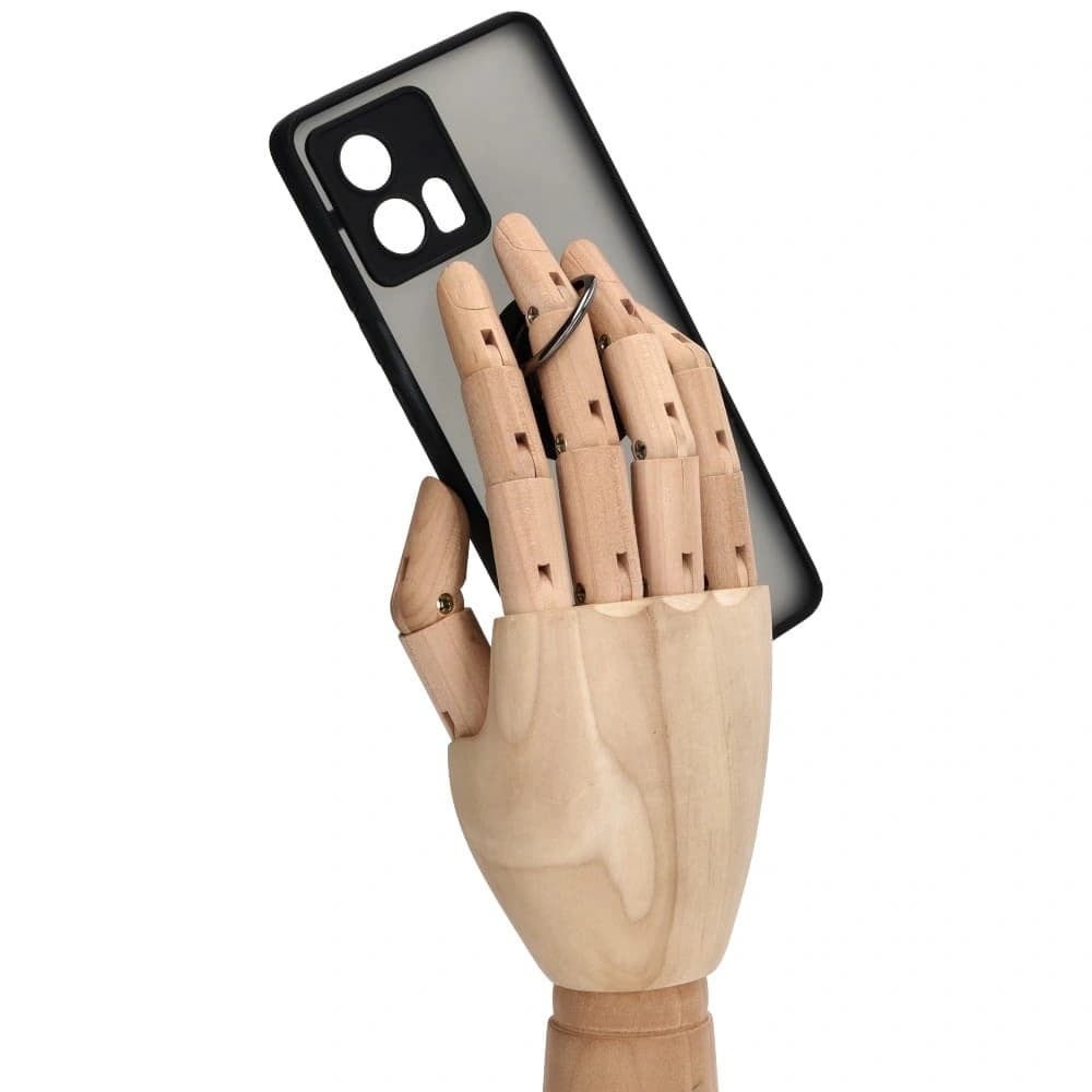 Bizon Case Hybrid Ring Motorola Edge 30 Fusion rauchig mit einem schwarzen Rahmen - 8