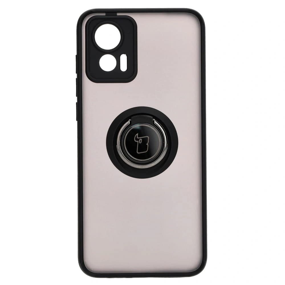 Bizon Case Hybrid Ring Motorola Edge 30 Neo smoky mit einem schwarzen Rahmen - 2