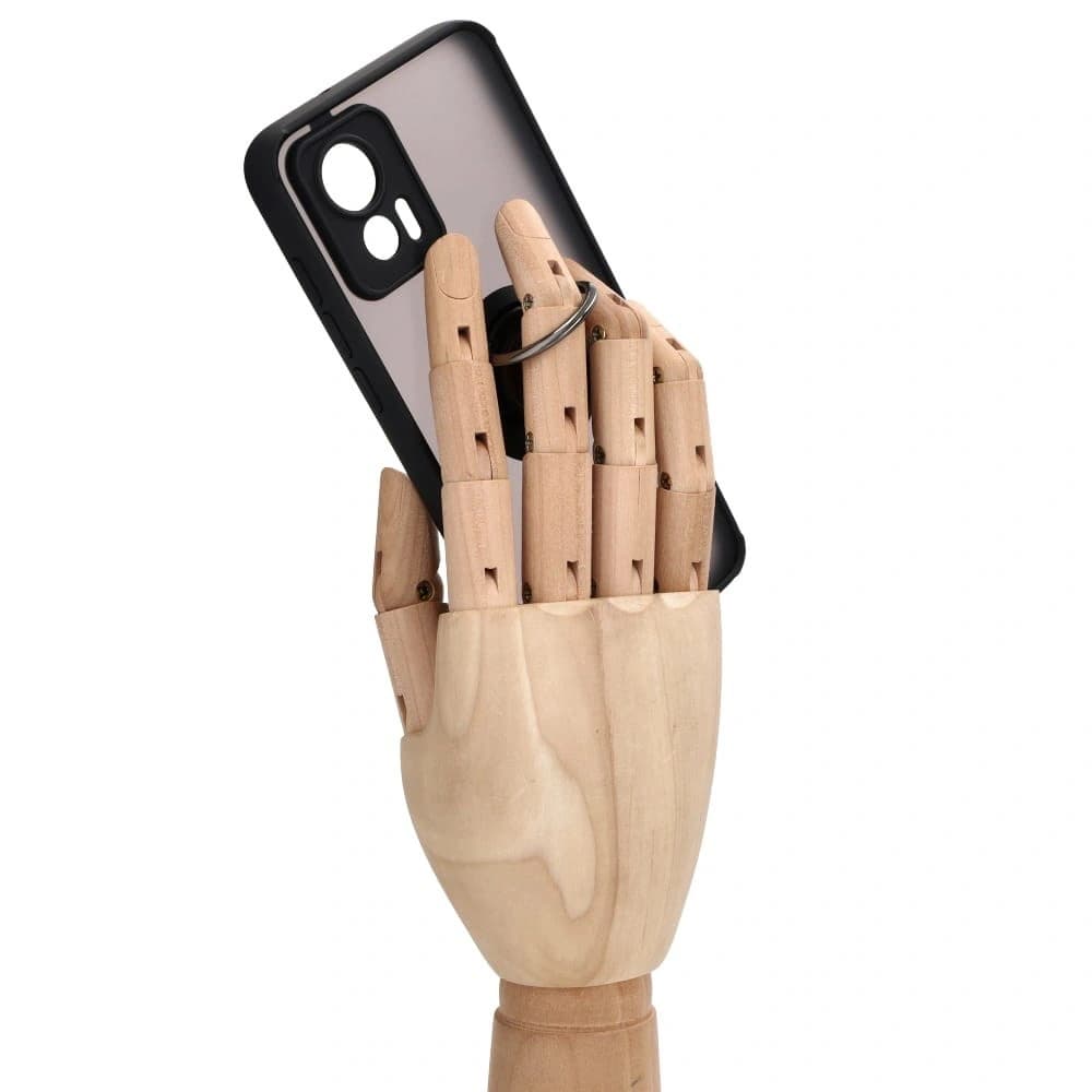 Bizon Case Hybrid Ring Motorola Edge 30 Neo smoky mit einem schwarzen Rahmen - 8