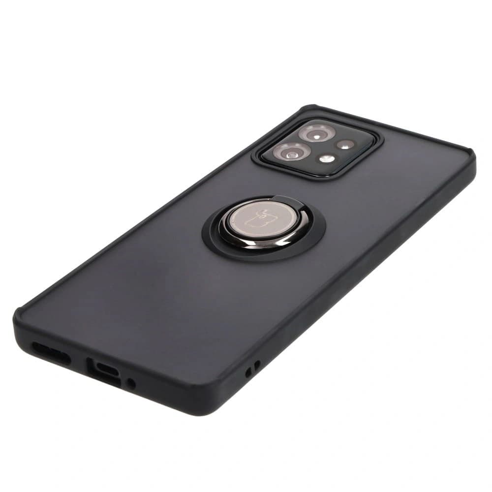 Bizon Case Hybrid Ring Motorola Edge 40 Pro smoky mit einem schwarzen Rahmen - 3