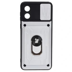 Bizon Case Camshield Kartensteckplatz Ring Motorola Moto E13 5G weiß