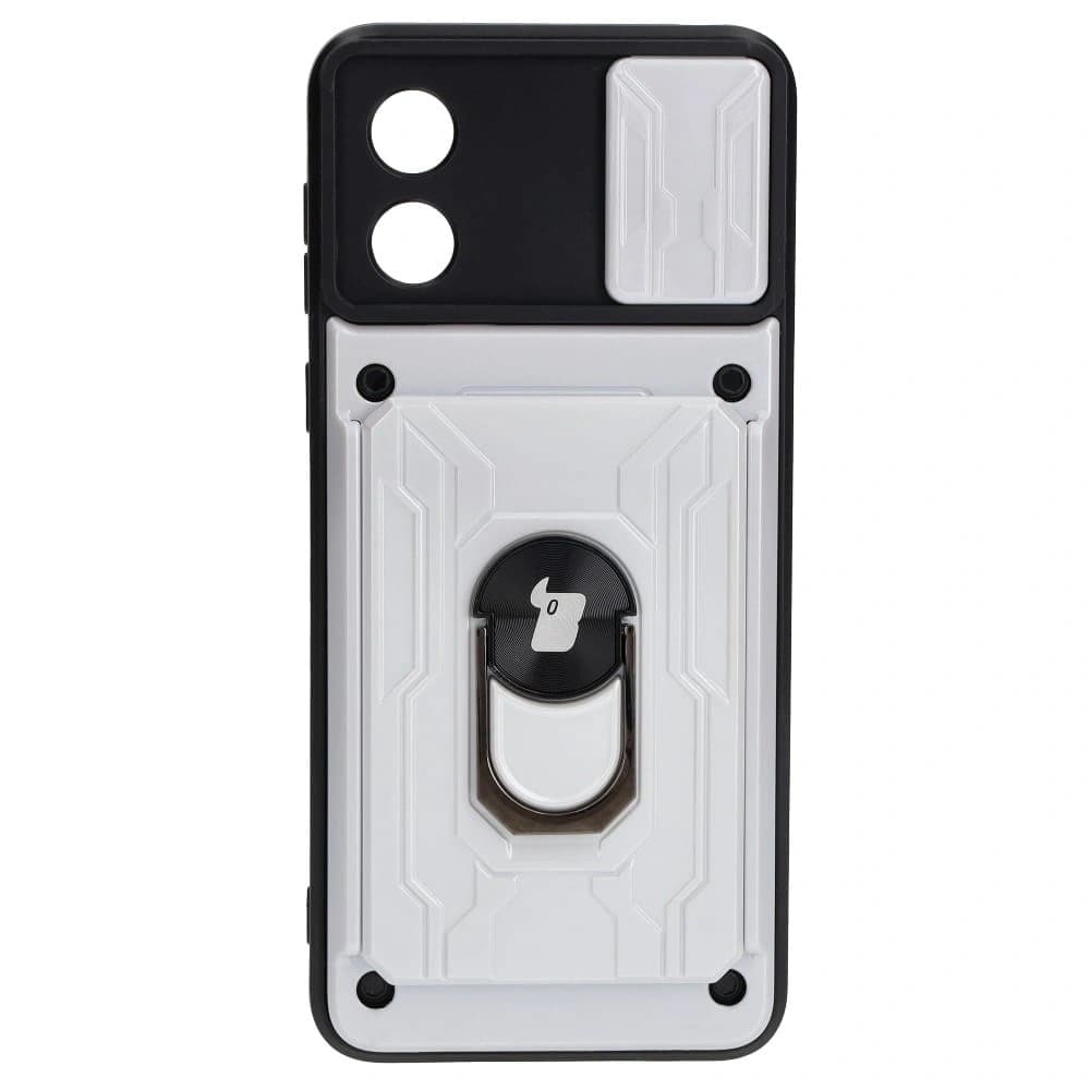 Bizon Case Camshield Kartensteckplatz Ring Motorola Moto E13 5G weiß - 1