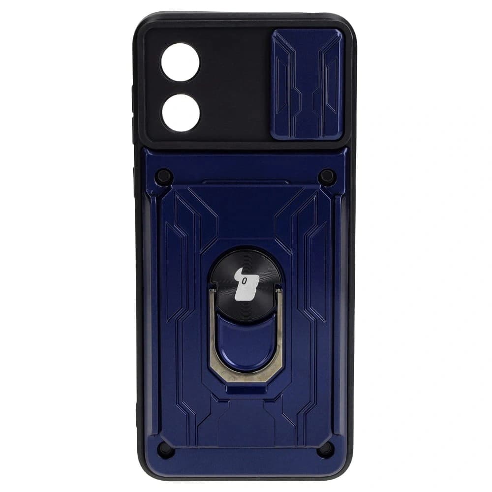 Bizon Case Camshield Kartensteckplatz Ring Motorola Moto E13 5G navy blau - 1