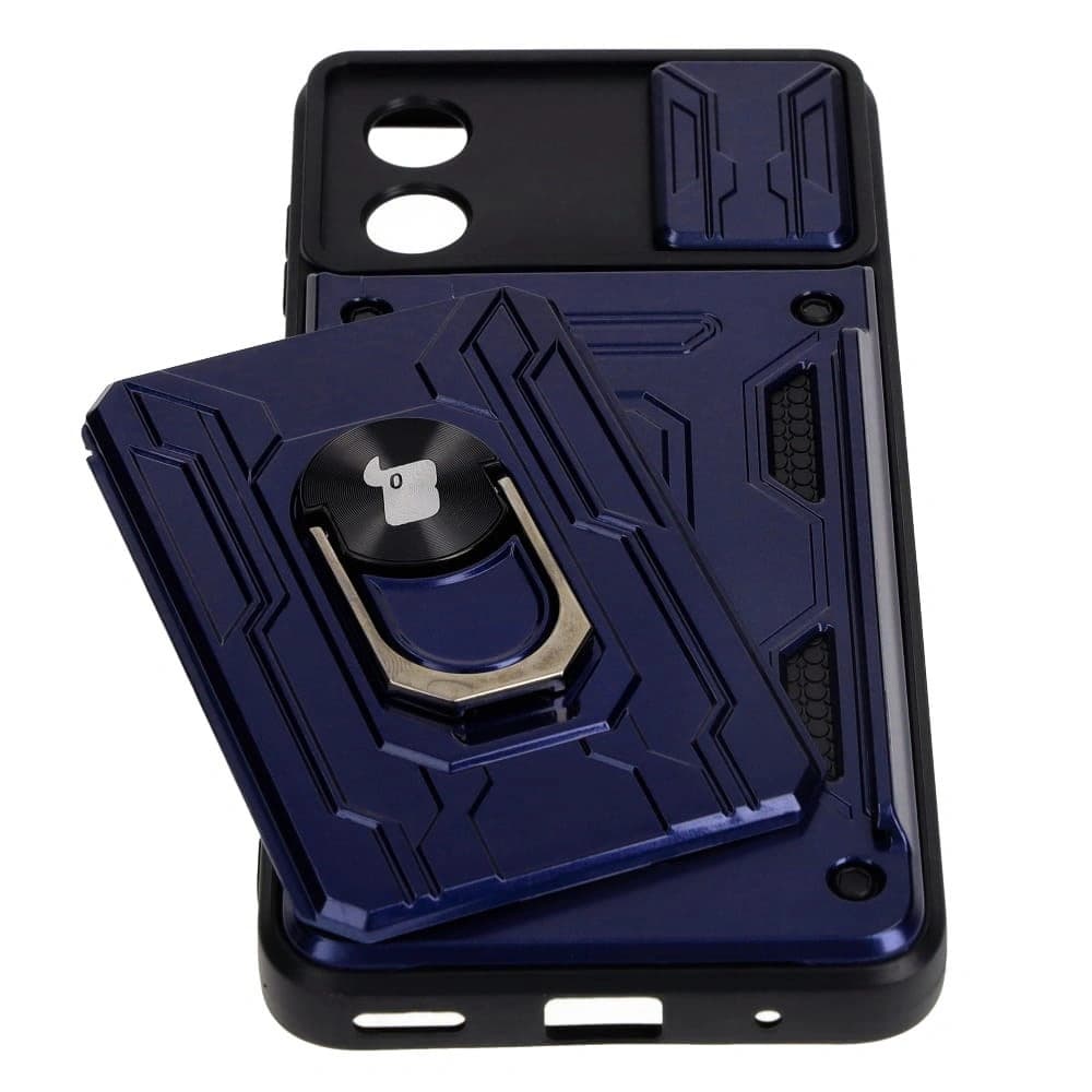 Bizon Case Camshield Kartensteckplatz Ring Motorola Moto E13 5G navy blau - 3