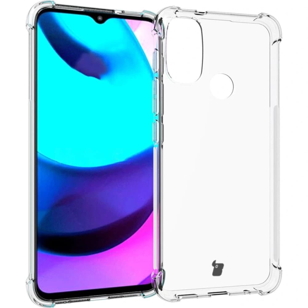 Bizon Case Clear Pack case + 2x screen glass + lens glass Moto E20 clear - 3