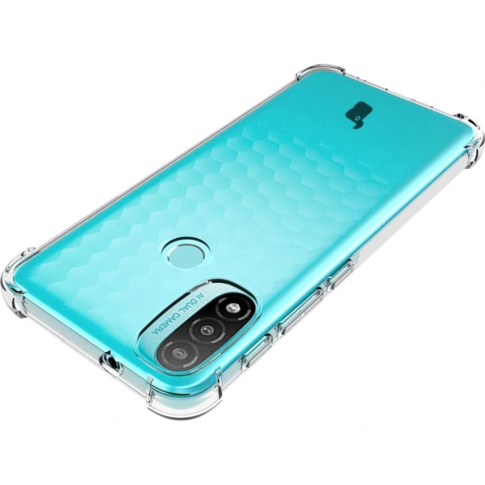 Bizon Case Clear Pack case + 2x screen glass + lens glass Moto E20 clear - 6