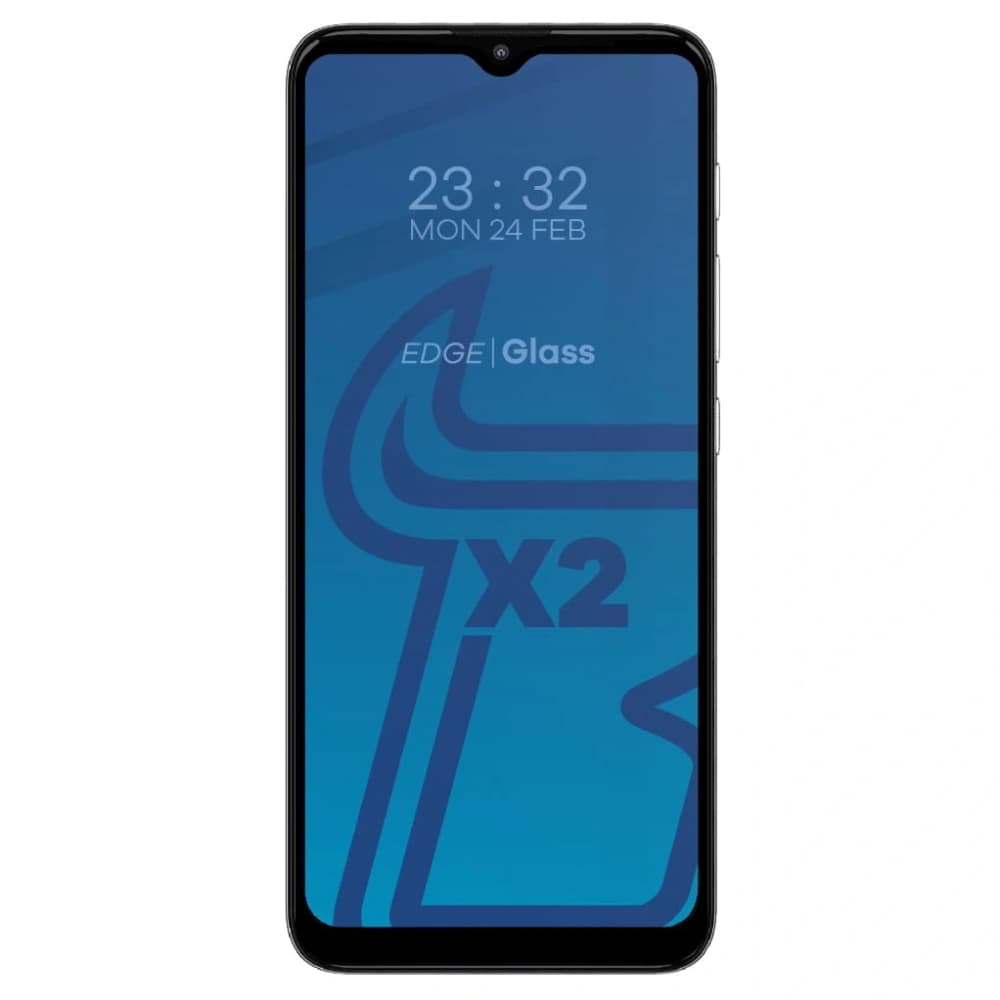 Bizon Glass Edge tempered glass - [2 PACK] + lens protection Moto E20 black - 3