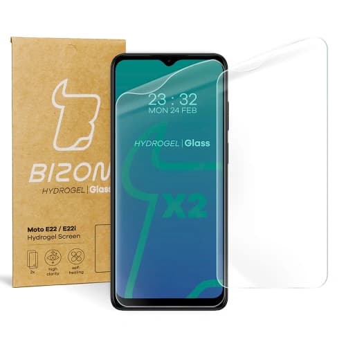 Bizon Glas Hydrogel Motorola Moto E22 / E22i [2 PACK]