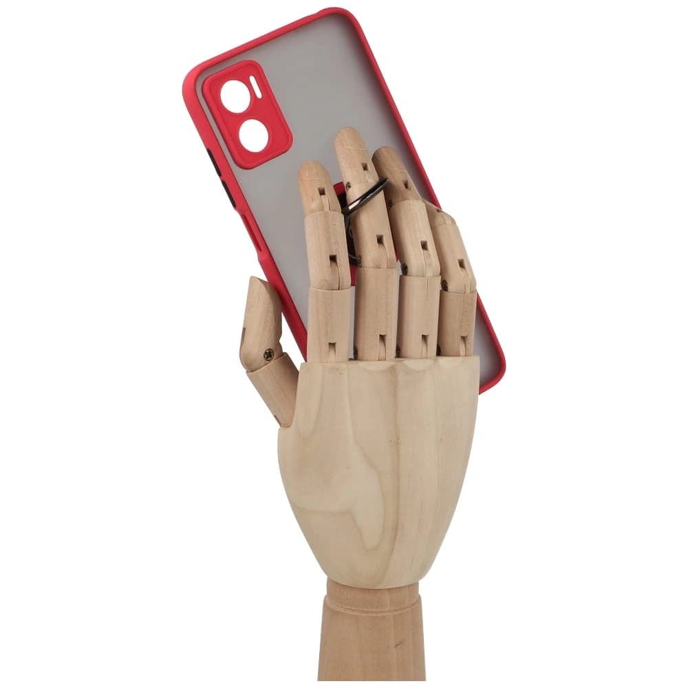 Bizon Case Hybrid Ring Motorola Moto E22 / E22i rauchig mit einem roten Rahmen - 8