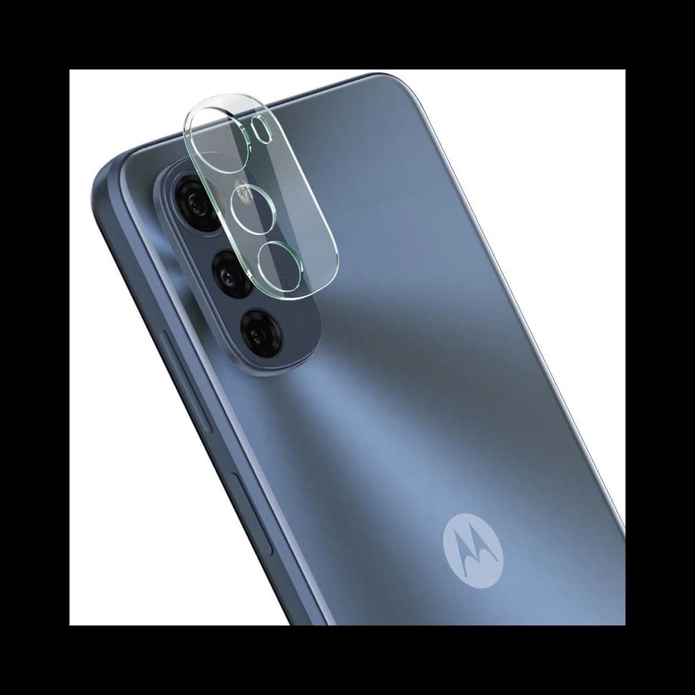 Bizon Glas Klar gehärtetes Glas - 3 Stk. + Linsen Glas Motorola Moto E32 / E32s - 9