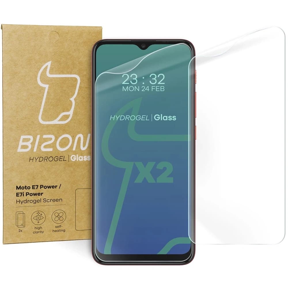Bizon Glass Hydrogel Moto E7 Power / Moto E7i Power [2 PACK] - 1
