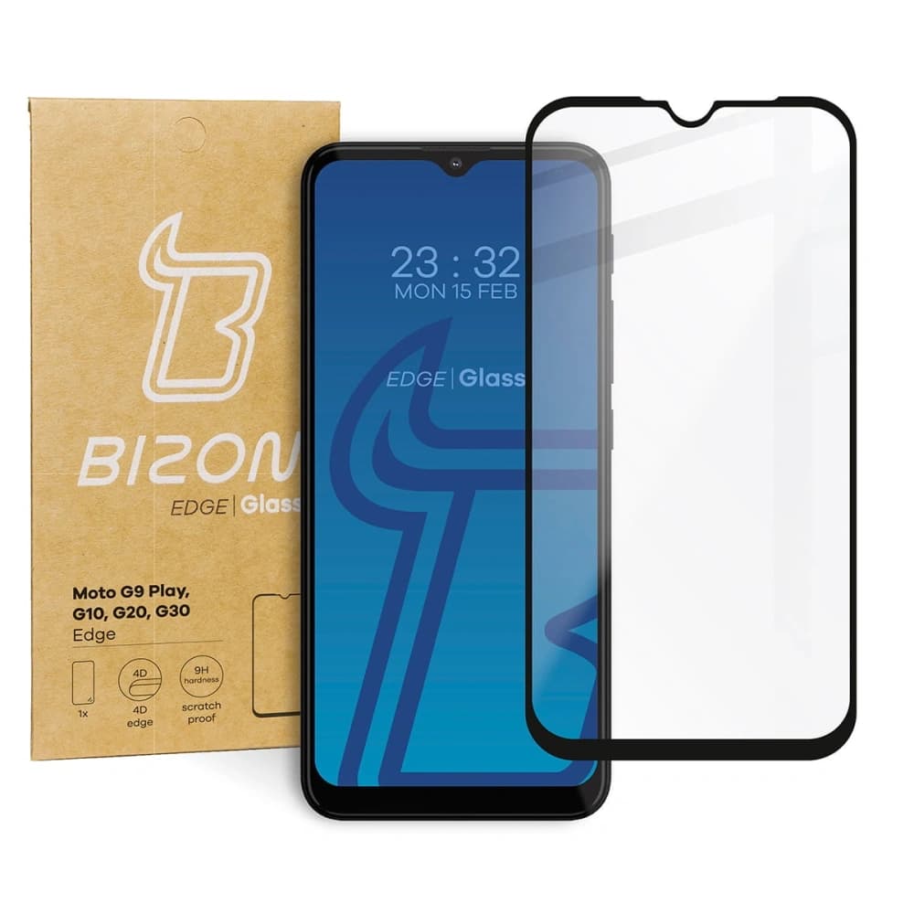 Bizon Glass Edge Moto G10 / G20 / G30 / G9 Play black - 1