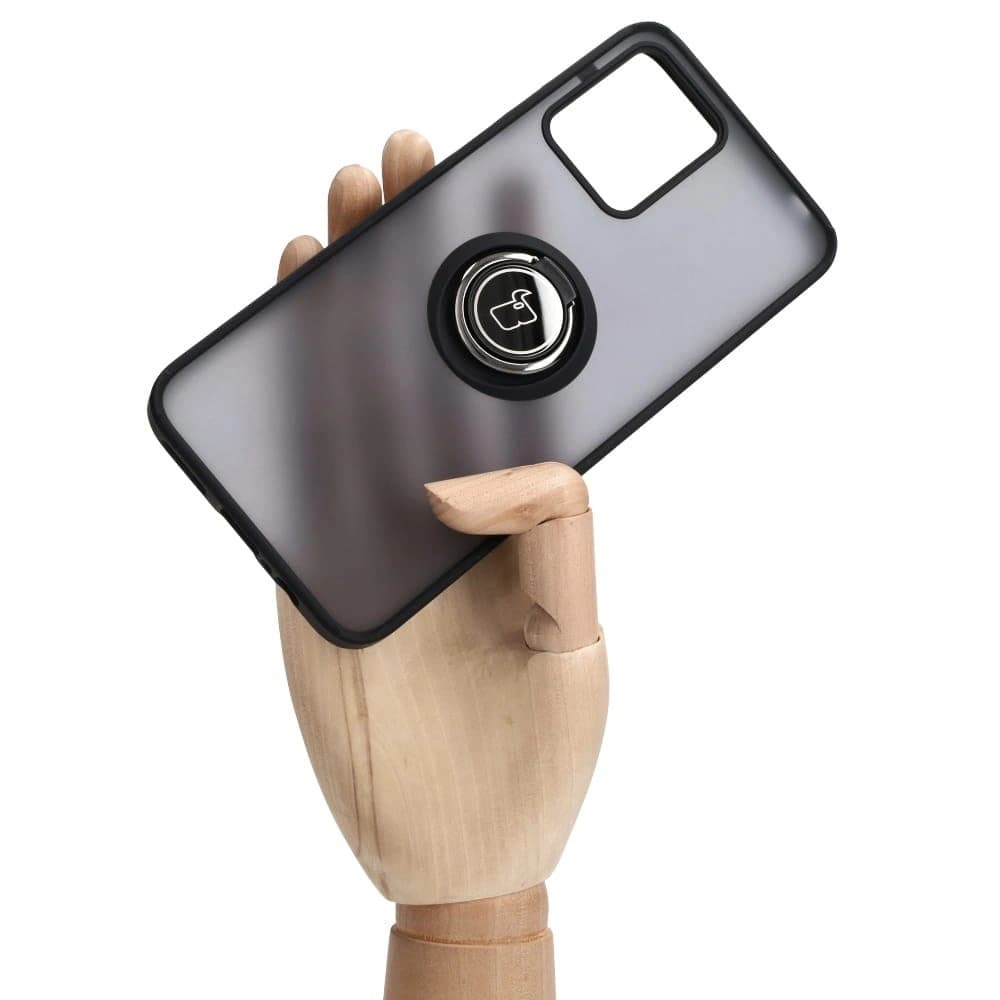 Bizon Case Hybrid Ring Motorola Moto G13 / G23 / G53 5G smoky with a black frame - 6