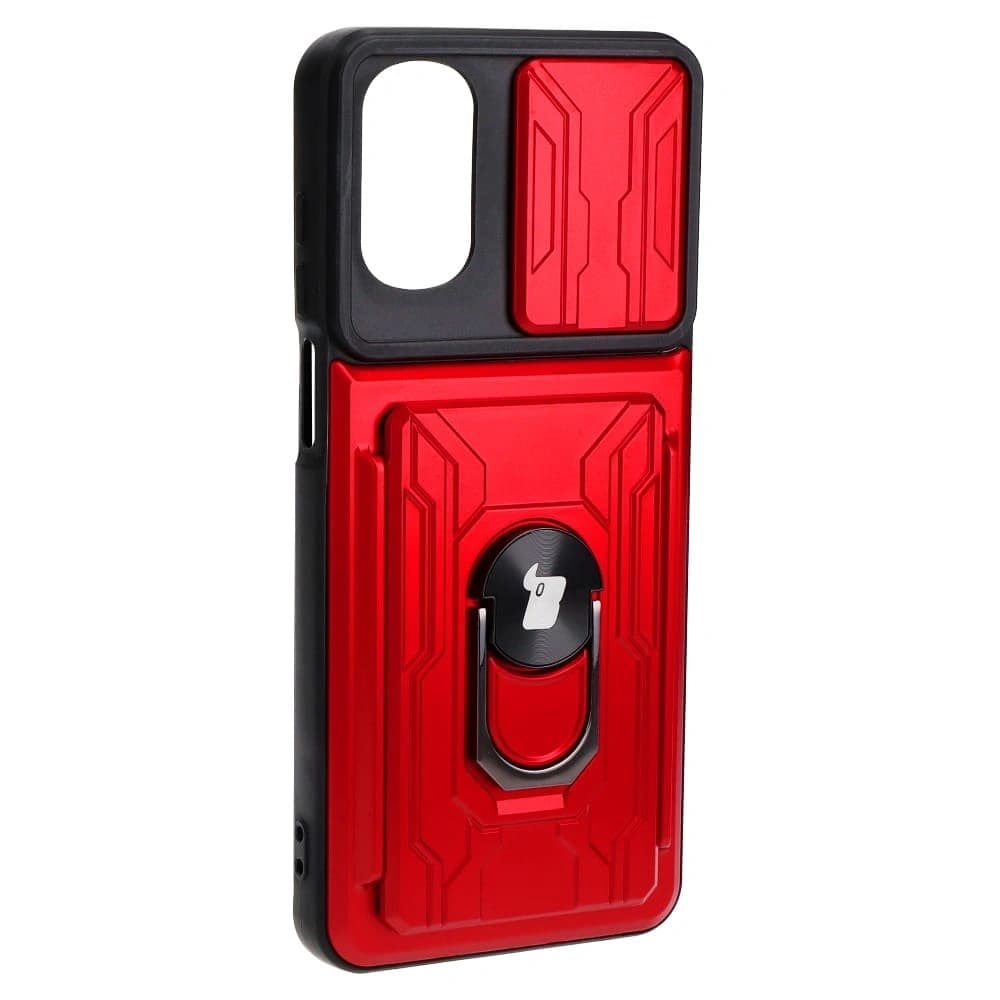 Bizon Case Camshield Kartensteckplatz Ring Moto G22 rot - 2