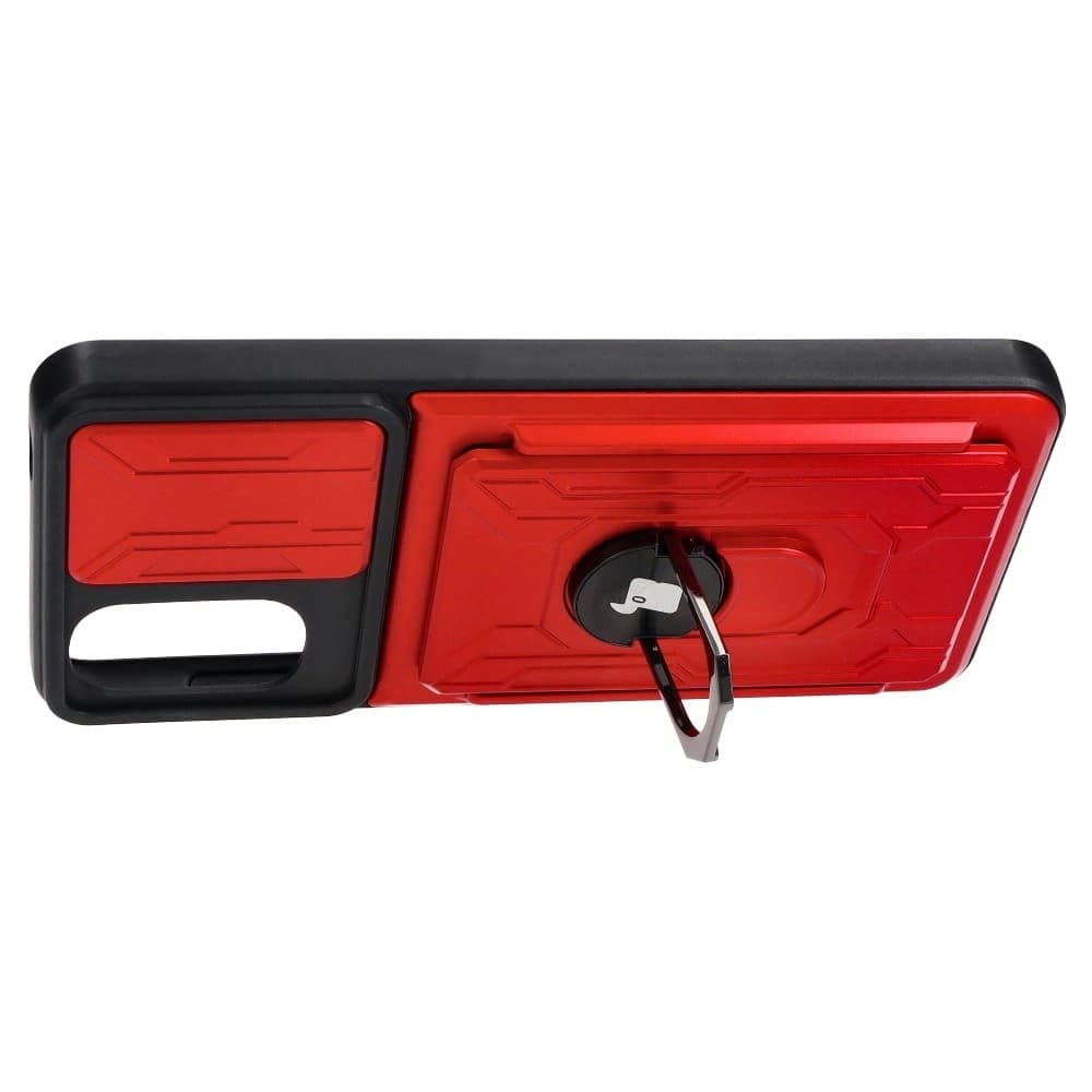 Bizon Case Camshield Kartensteckplatz Ring Moto G22 rot - 4
