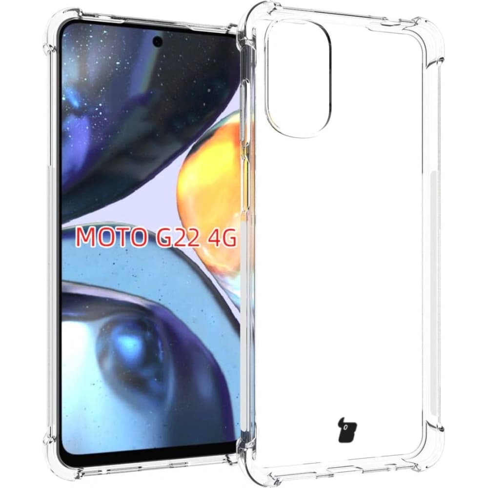 Bizon Case Clear Pack case + 2x screen glass + lens glass Moto G22 clear - 3