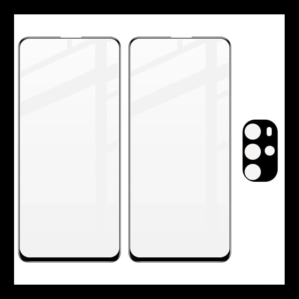 Bizon Glass Edge tempered glass - [2 PACK] + lens protection Motorola Moto G22 black - 5