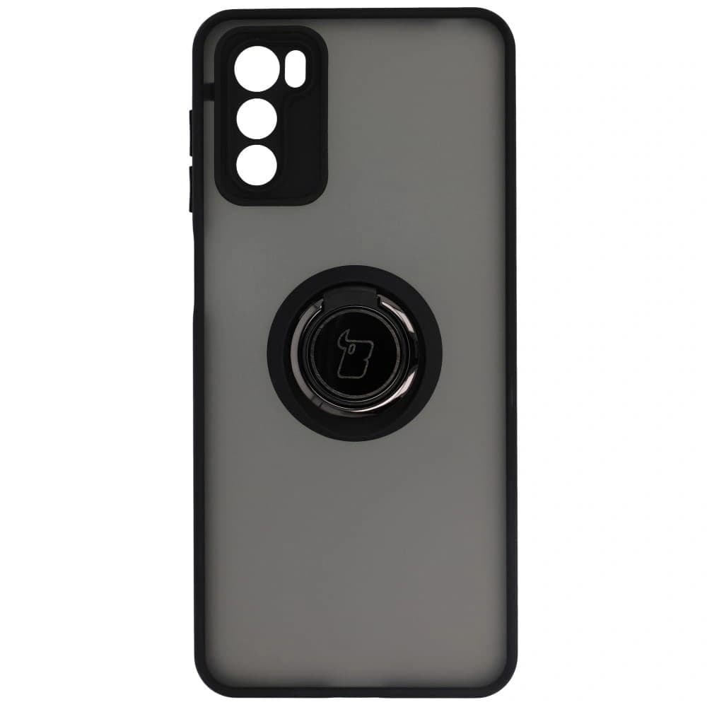 Bizon Case Hybrid Ring Motorola Moto G42 rauchig mit einem schwarzen Rahmen - 2