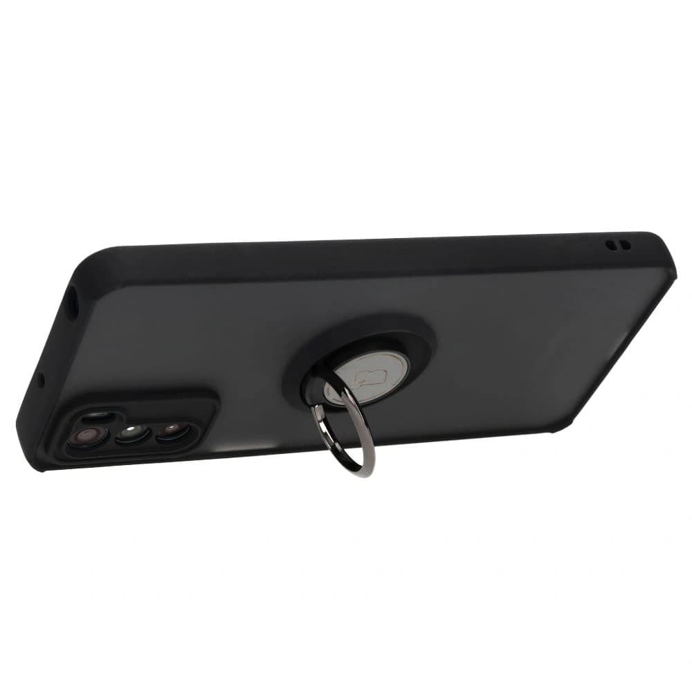 Bizon Case Hybrid Ring Motorola Moto G42 rauchig mit einem schwarzen Rahmen - 6